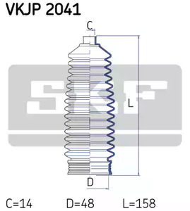 Фото 1 VKJP2041 SKF Комплект пыльника рулевого управления